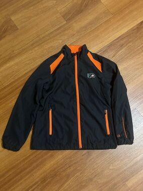 NHL Philadelphia Flyers GIII by Carl Banks Full Zip Jersey Jacket Men's Size Med